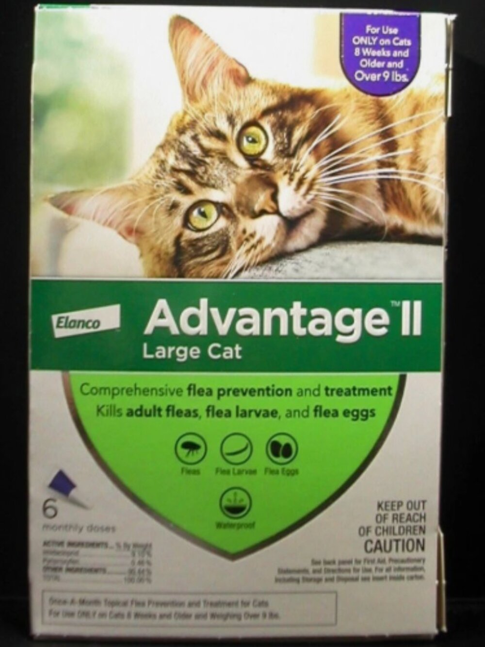 Elanco Advantage II Large Cat Over 9 lbs - 6 Monthly Doses